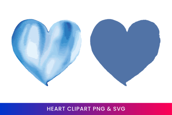 Download Blue Watercolor Heart Clipart 17 - Heart clipart Collection