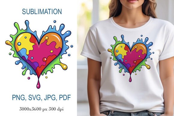 Download Rainbow Heart PNG, Watercolor Heart - Premium Resources
