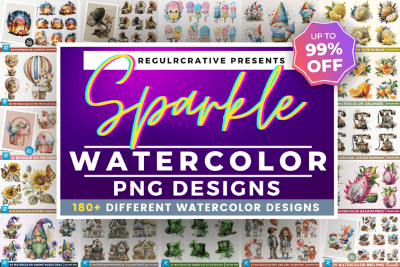 Download The Sparkle Watercolor Big Bundle - Big bundle Collection