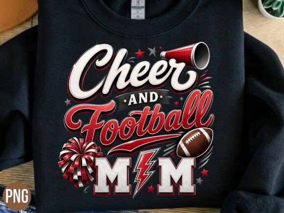 Download Cheer and Football Mom PNG Tshirt - Football mom Collection